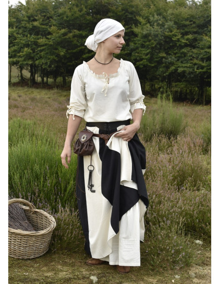 Camicetta medievale donna Birga, bianca