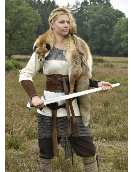 Camicetta medievale donna Birga, bianca