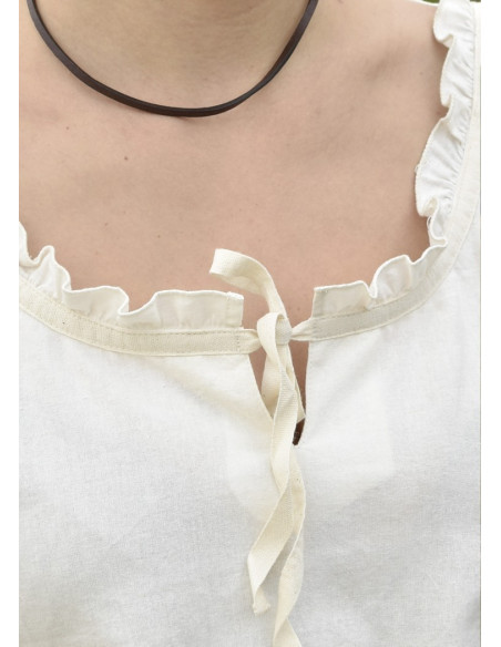 Camicetta medievale donna Birga, bianca