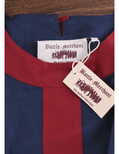Abito medievale Gudrun, blu-rosso