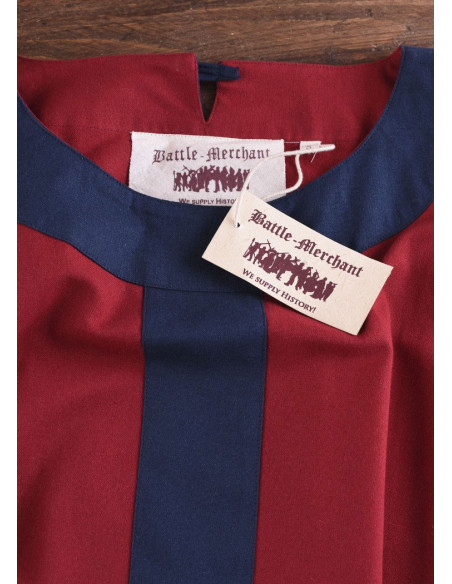 Abito medievale Gudrun, rosso-blu