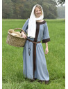Abito medievale Gudrun, grigio-marrone