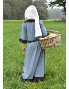 Abito medievale Gudrun, grigio-marrone
