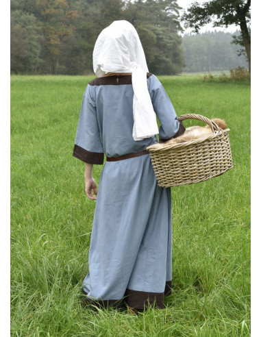 Abito medievale Gudrun, grigio-marrone