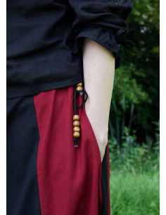 Gonna lunga medievale rosso-nera 2