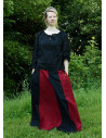 Gonna lunga medievale rosso-nera