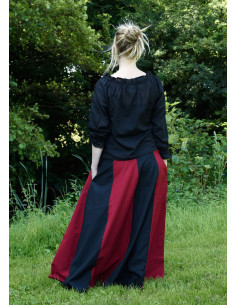 Gonna lunga medievale rosso-nera