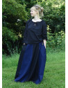 Gonna lunga medievale blu-nera