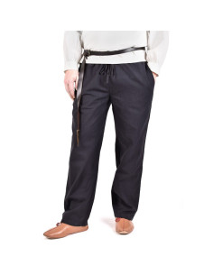 Pantaloni medievali Hagen, neri