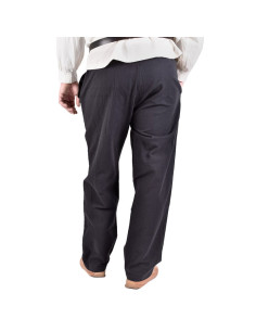 Pantaloni medievali Hagen, neri 2