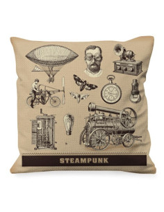 Cuscino con disegni Steam Punk