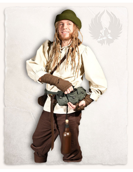 Cintura medievale con 5 tasche