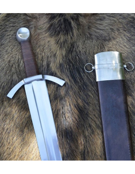 Spada medievale a una mano, lama larga