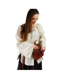 Blusa medievale classica, crema