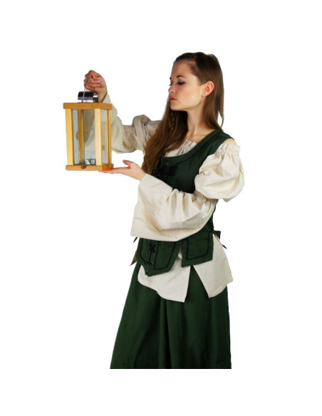 Blusa medievale classica, crema