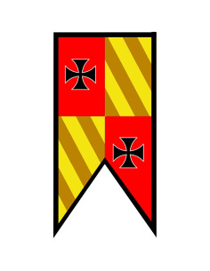 Stendardo Medievale Picchi Squartati Croci Templari