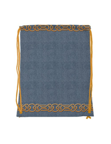 Zaino con coulisse in trisquette celtico (34x42 cm.)