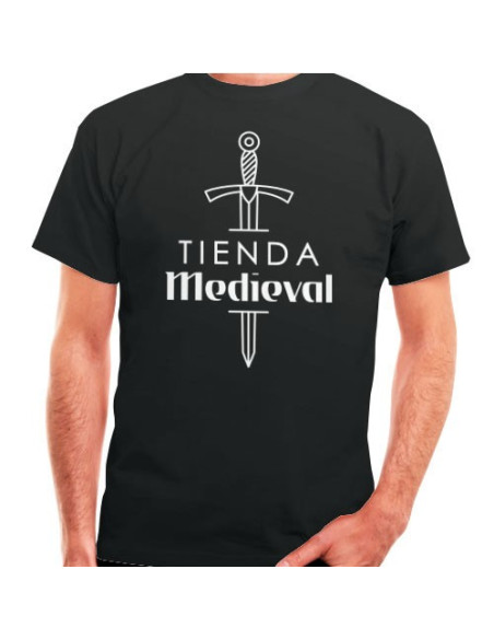 T-shirt nera Negozio-Medievale