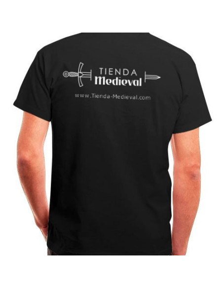 T-shirt nera Negozio-Medievale
