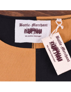 Sopravveste medievale squartata giallo senape-nera