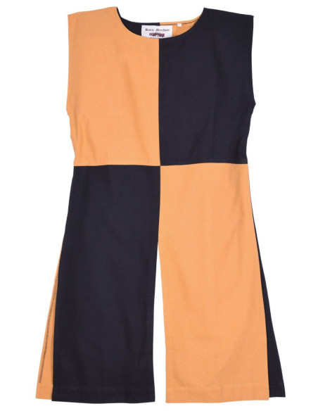 Sopravveste medievale squartata giallo senape-nera