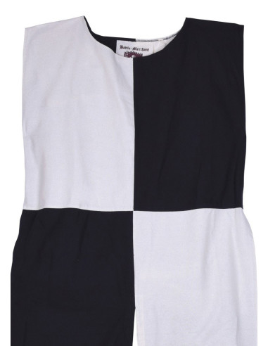 Sopravveste medievale squartata bianco-nera