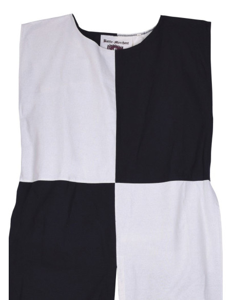 Sopravveste medievale squartata bianco-nera