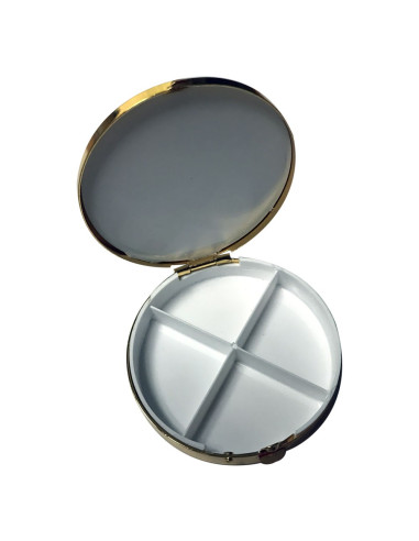 Portapillole Birds Damasquinado, 4 scomparti