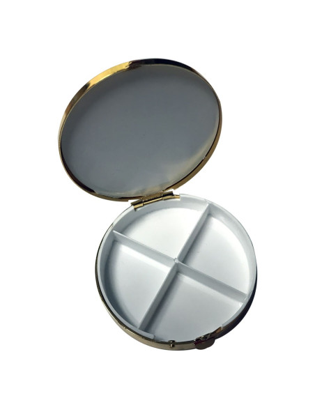 Portapillole Birds Damasquinado, 4 scomparti