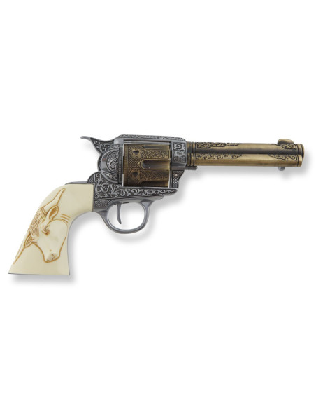 Revolver Colt 45 PeaceMaker, impugnatura in bufalo, 27 cm.