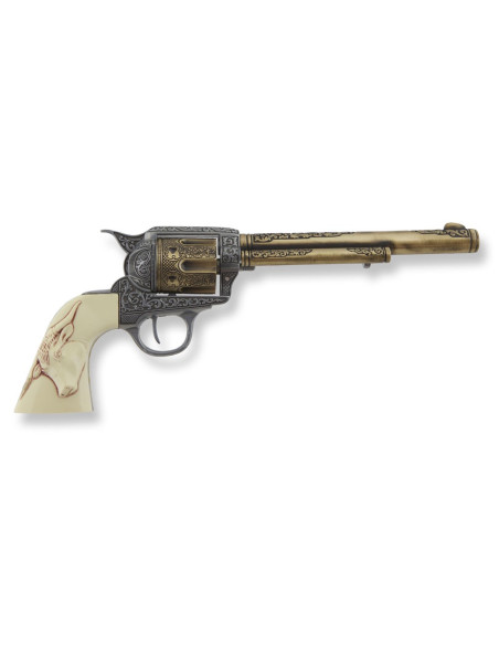 Revolver Colt 45 PeaceMaker impugnatura bufalo lunga, 27 cm.