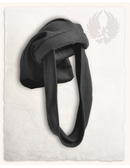 Cappello Raphael medievale in nero, unisex