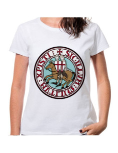 T-shirt Donna White Knights Templar, manica corta