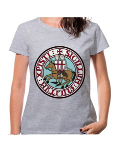 T-shirt Cavalieri Templari Grigi da donna, manica corta
