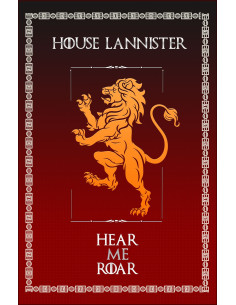 Banner Il Trono di Spade Casa Lannister (75x115 cm.)