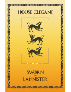 Banner Game of Thrones House Clegane (75x115 cm.)