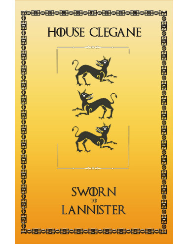 Banner Il Trono di Spade Casa Clegane (75x115 cm.)