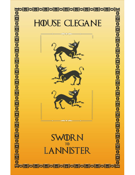 Banner Il Trono di Spade Casa Clegane (75x115 cm.)