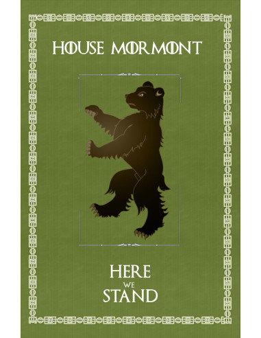 Banner Il Trono di Spade Casa Mormont (75x115 cm.)