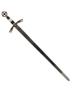 Spada templare in argento decorato, con fodero 2