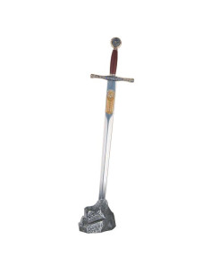 Excalibur mini espositore in pietra argentata