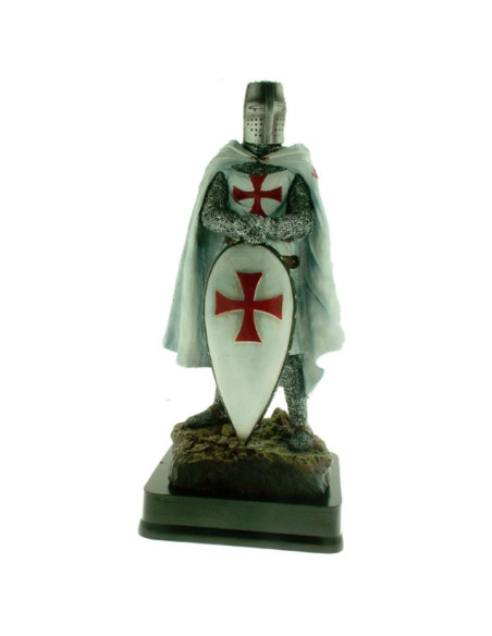 Cavaliere Templare Miniatura con Scudo, 23 cm.