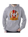 Felpa Grey Roman Legions, SPQR, con cappuccio
