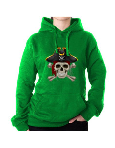 Felpa Pirata Verde, con Cappuccio 2