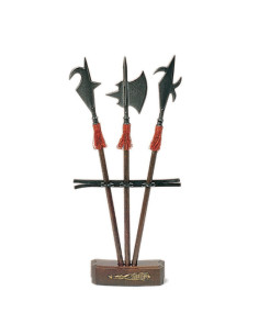 Supporto con 3 mini alabarde