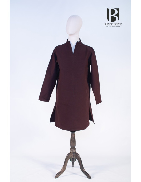 Ekwin tunica medievale corta, marrone