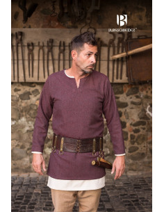 Tunica corta Tyr, grigio bordeaux