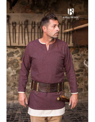 Tunica corta Tyr, grigio bordeaux