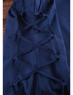 Abito medievale Alvina, blu-bianco