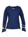 Blusa medievale Aila, blu